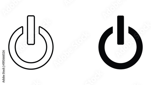 Power button icon set