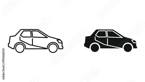 Simple car outline illustration
