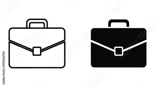 Briefcase icon set