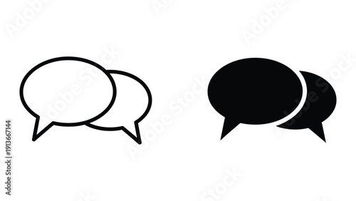 Speech bubbles icon set