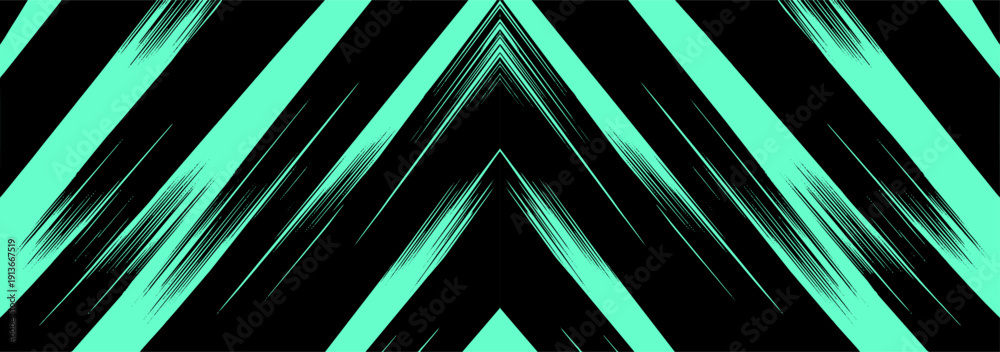 Fototapeta premium Abstract diagonal light streaks background banner in cyan and black colors