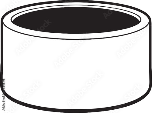 Tennis Wristband Black and White Line Art Illustration