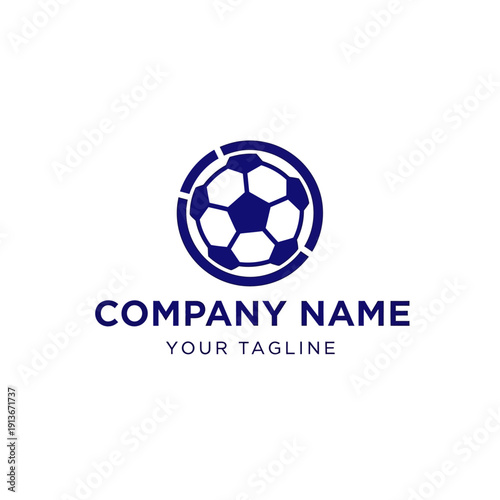 Free Download Modern Football Club Logo Template with Company Name and Tagline. - GFXLoad