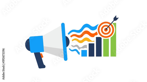 Megaphone Announcing Marketing Strategy Growth and Success