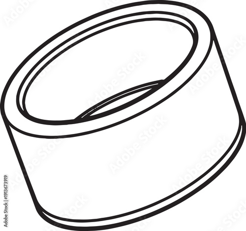 Badminton Wristband Line Art 3D Lite Black White