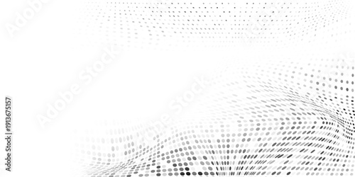 Modern mesh halftone gradient texture. Vanishing polka dot background simple art
