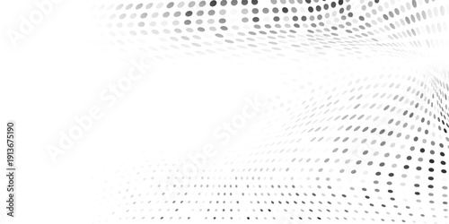 Modern mesh halftone gradient texture. Vanishing polka dot background simple