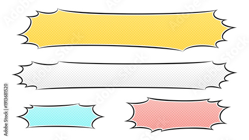 ふきだしパンクテロップベースドット模様