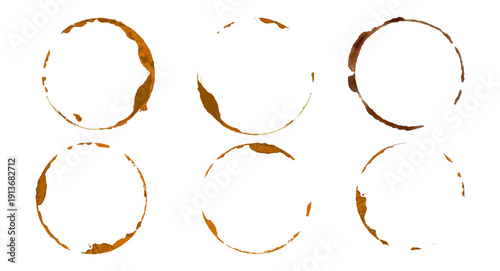 Fotografie Coffee cup stains set