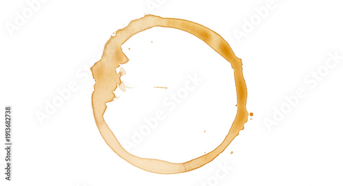 Fotografía Coffee stains isolated on a transparent background