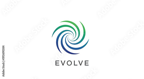 Abstract dynamic swirl circle logo vector