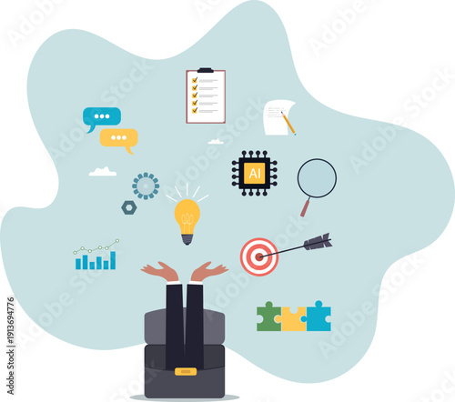 Skill, work experience or ability development, expertise success,human life and situation.