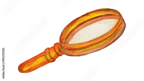 magnifying glass on a white background