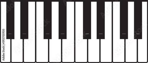 Black and white piano keyboard keys music instrument 2