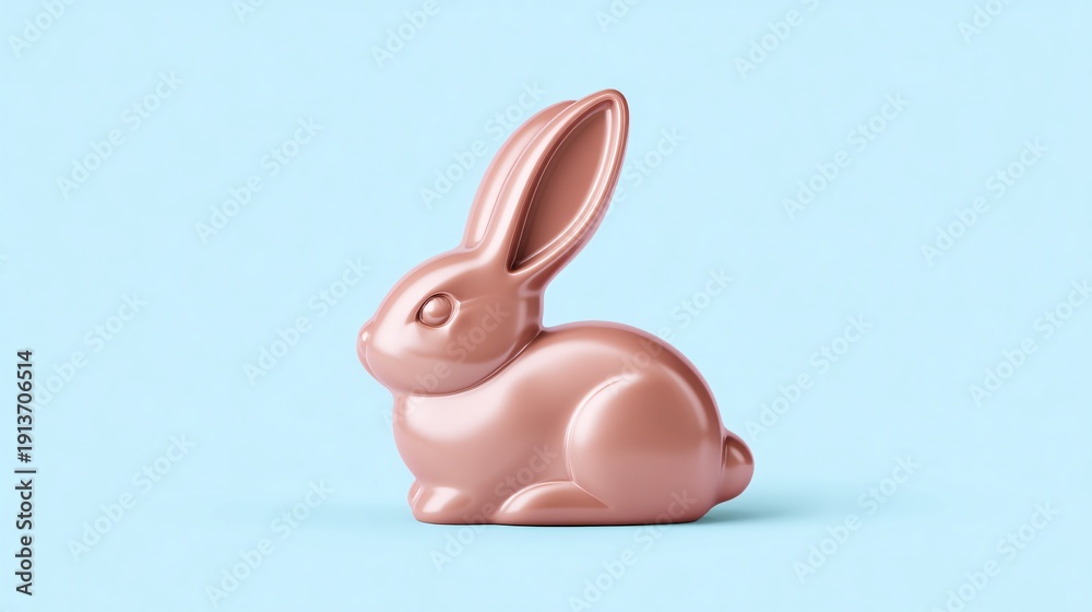 Obraz premium Easter social campaign visual, chocolate bunny iconography, animal protection message, professional stock illustration