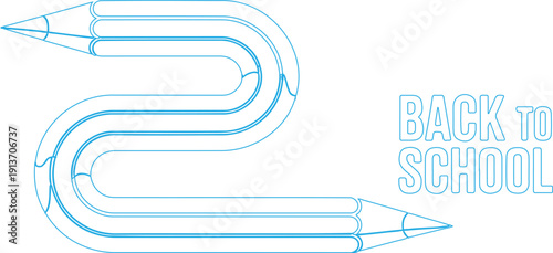 A creatively designed pencil that curves around in a serpentine manner.