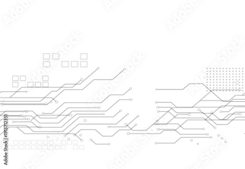 Grey Circuit Line Technology Pattern with Futuristic Digital Design