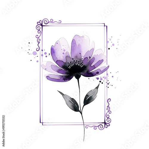 blank photo frame on pink background