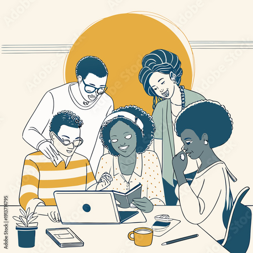 business people working together