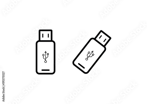 USB Pendrive Icon, Electronic Data Transfer Device Icon
