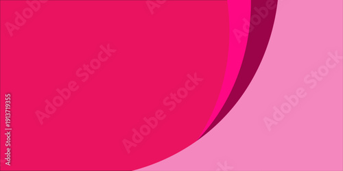 Pink abstract background with flowing ribbon design.