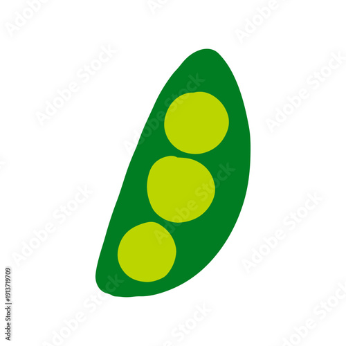 Peas pod vegetable design illustration