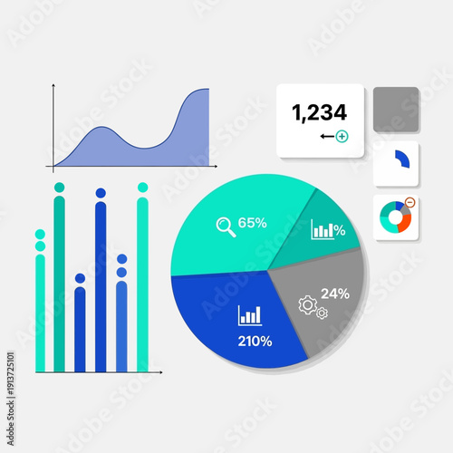 Analyzing Business Data with Charts and Graphs for Insightful Statistics and Financial Trends