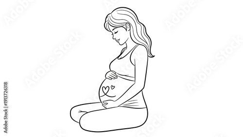 Pregnant Woman in Prenatal Yoga, Nurturing Scene for Expecting Mothers. transparent.