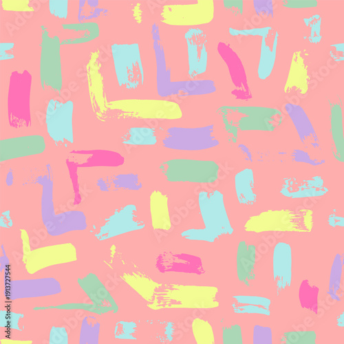 Light Pink Dry Brush Seamless Pattern