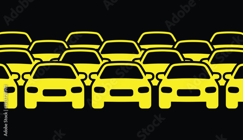 Cars icon set. Traffic jam , automobile, car, driving, transport. Auto symbol on white background - stock vector.