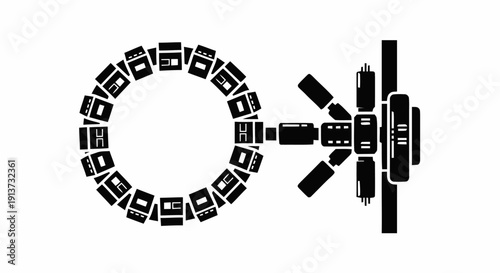 Satellite Dish Receiving Signal.