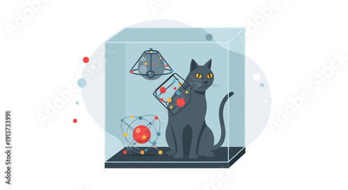 Electromagnetic Field Visualization in Abstract Science Background