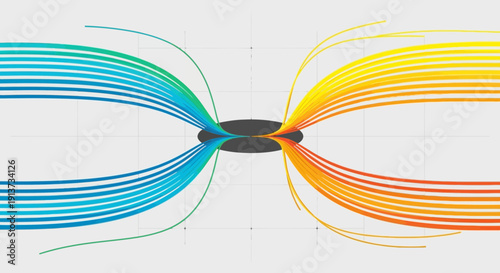 Electromagnetic Field Visualization in Abstract Science Background