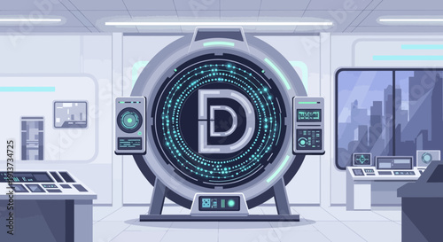 Electromagnetic Field Visualization in Abstract Science Background