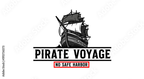 Vintage circular emblem featuring a detailed illustration of a sailing ship with the text "EXPLORE THE WORLD" and "SAILOR OCEAN JOURNEY" on a red background.