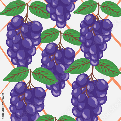 Grape fruit artwork. Fresh grapes fruit print. Fresh food artwork for for t shirt. Always organic. Summer food poster design. 