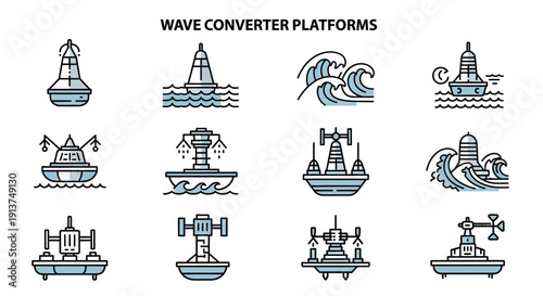 E Commerce and Online Shopping Icon Set Featuring Digital Marketplace, Secure Payments and Retail Technology
