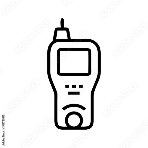 Gas detector icon in simple black and white style