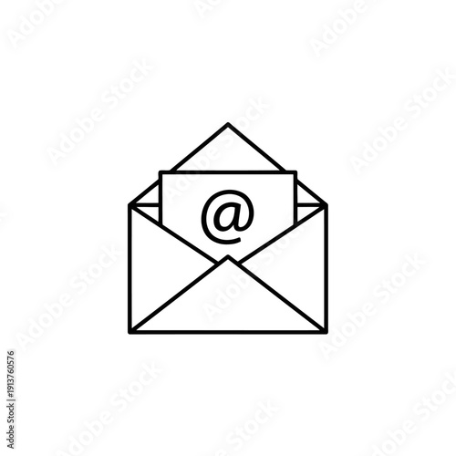 Email icon in envelope symbolizing digital communication