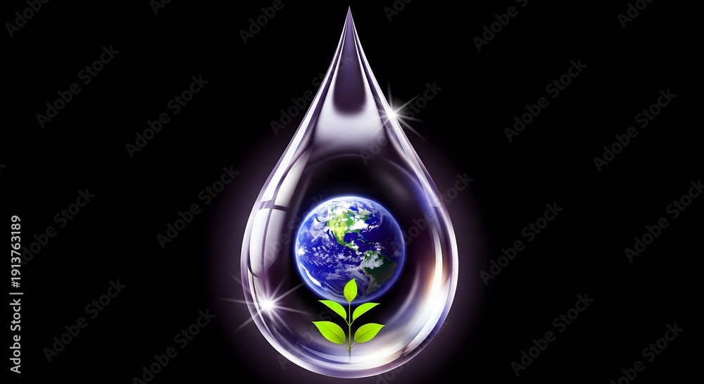 Fototapeta premium World water day conserve water protect our planet earth