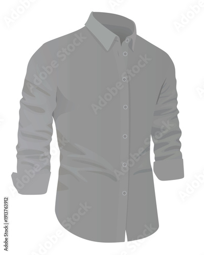 Stand up collar shirt. vector