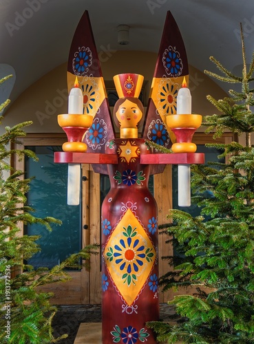 Berchtesgaden, Bavaria, Germany, Europe, December 2025,. lantern