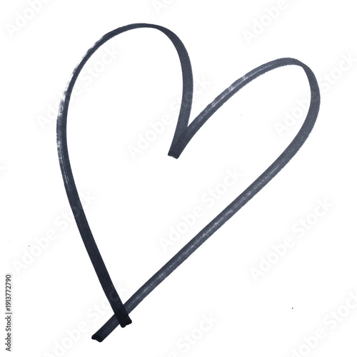 a heart drawn with a black marker
