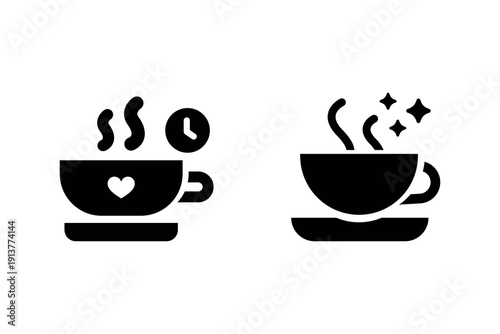 Coffee cup icon vector art.and Cup hot icons design.Vector illustration.