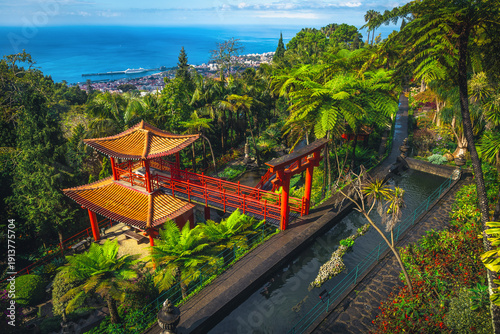 Amazing Japanese garden in Monte Palace Tropical Gardens in Funchal