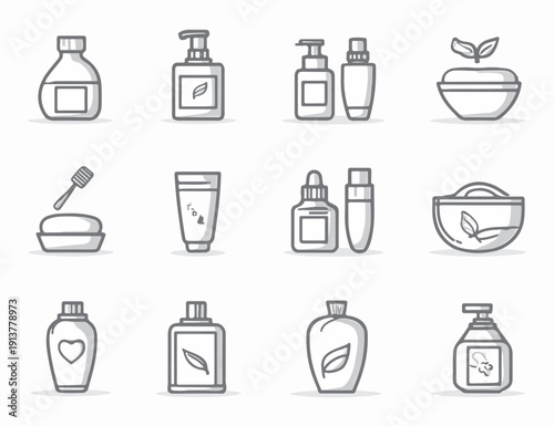 set of cosmetic products