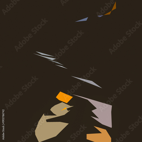 ABSTRACT - Irregular colorful geometric forms