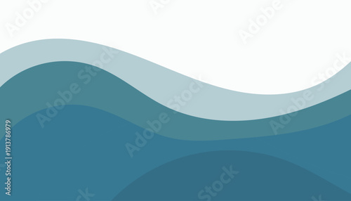 Abstract Blue Wave Background for Modern Minimalist Design.  