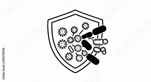 Shield protecting against viruses and bacteria