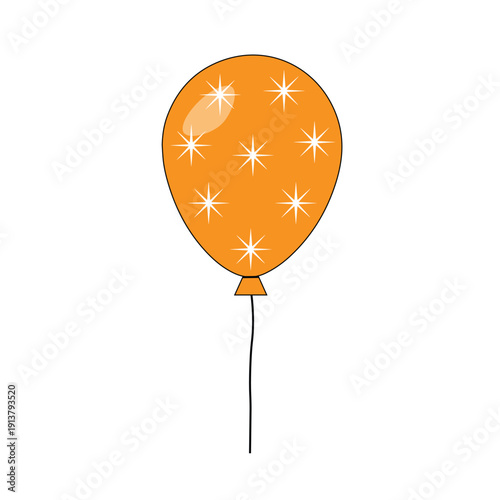Birthday Celebration Balloon with Decorative Stars